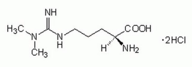 NG,NG-Dimethyl-L-Arginin, Dihydrochlorid A cell-permeable, reversible inhibitor of nitric oxide synthase in vitro (IC&#8325;&#8320; = 2-3 &#181;M) and in vivo.