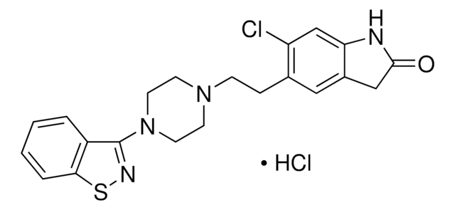 Ziprasidone hydrochloride solution 1&#160;mg/mL ((as free base), Methanol:DMSO (80:20) (m/m)), certified reference material, ampule of 1&#160;mL, Cerilliant&#174;