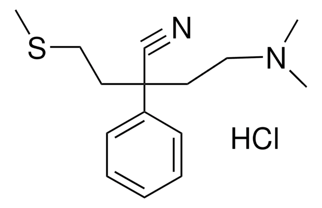 4-DIMETHYLAMINO-2-(2-(METHYLTHIO)-ETHYL)-2-PHENYLBUTYRONITRILE HYDROCHLORIDE AldrichCPR