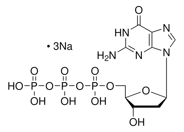 2&#8242;-Desoxyguanosin 5&#8242;-triphosphat Dinatriumsalz =98%, solution, 100&#160;mM, suitable for PCR, suitable for DNA sequencing