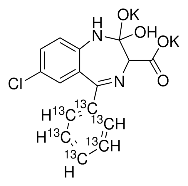 Clorazepate-13C6 dipotassium solution 100&#160;&#956;g/mL in methanol ((as clorazepate)), certified reference material, ampule of 1&#160;mL, Cerilliant&#174;