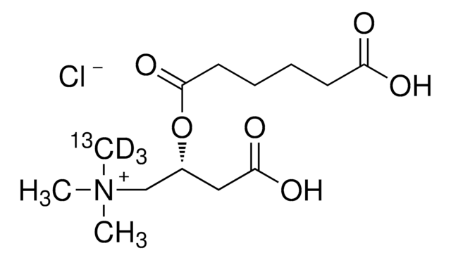 Adipoyl-L-carnitine-(methyl -13C, d3) hydrochloride 98 atom % D, 99 atom % 13C, 95% (CP)