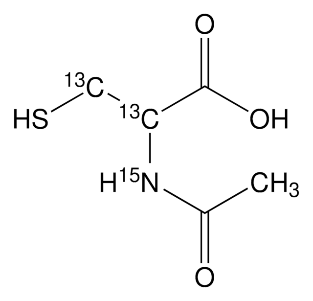 N-Acetyl-DL-cysteine-2,3-13C2,15N 98 atom % 15N, 99 atom % 13C, 98% (CP)