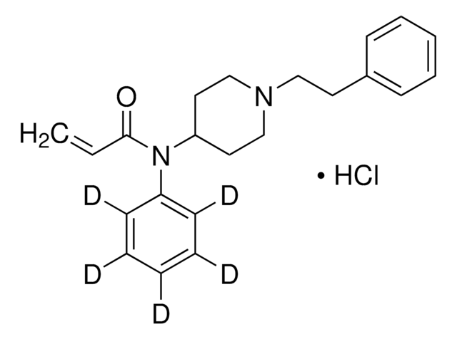 Acryl fentanyl-D5 hydrochloride solution 100&#160;&#956;g/mL in methanol (as free base), certified reference material, ampule of 0.5&#160;mL, Cerilliant&#174;