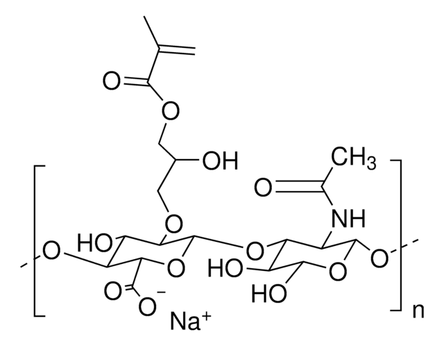 Hyaluronic acid methacrylate degree of substitution 20-50%, Mw 40-70&#160;kDa