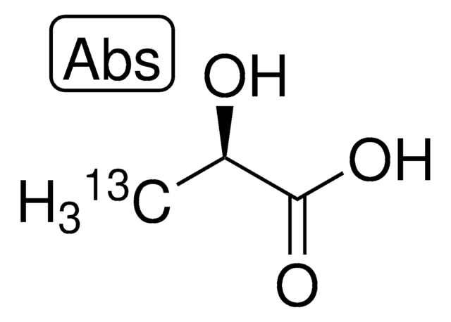 L-Lactic acid-3-13C 99 atom % 13C, 98% (CP), &#8805;99% (Chiral Purity)