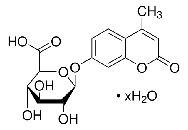 4-Methylumbelliferyl-&#946;-D-Glucuronid Hydrat suitable for fluorescence, &#8805;99.0% (HPLC)