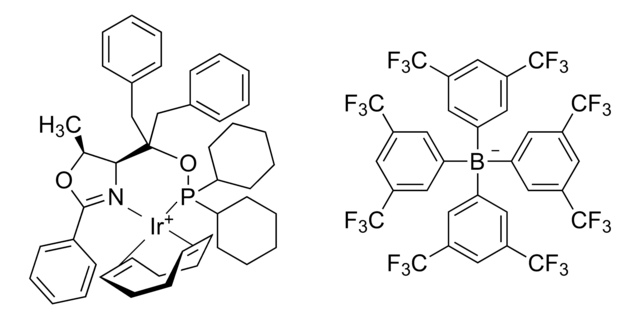 1,5-Cyclooctadiene{[dibenzyl((4S,5S)-5-methyl-2-phenyl-4,5-dihydro-4-oxazolyl)methyl]dicyclohexylphosphinite &#954;N:&#954;P}iridium(I) tetrakis(3,5-bis(trifluoromethyl)phenyl)borate 97%