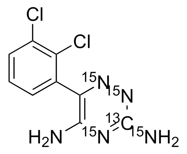 ラモトリギン-13C, 15N4 溶液 500&#160;&#956;g/mL in methanol, ampule of 1&#160;mL, certified reference material, Cerilliant&#174;