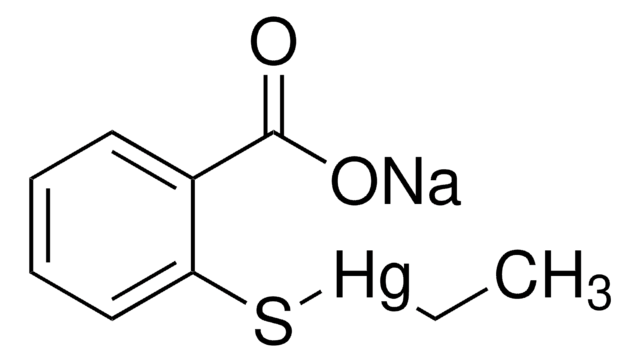 Thiomersal 97.0-101.0% (on dried substance, titration)