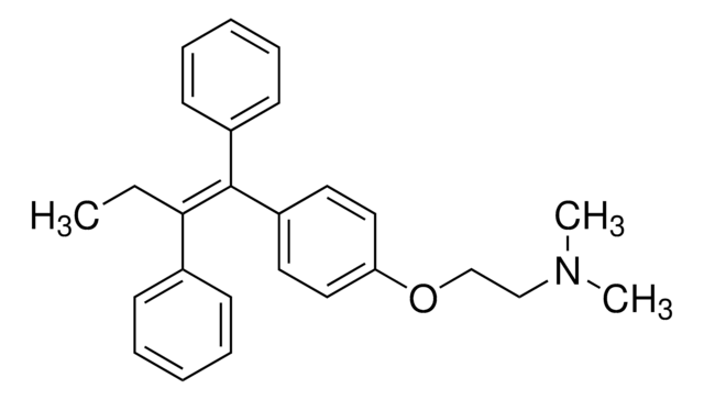 Tamoxifen solution 1&#160;mg/mL in methanol, certified reference material, ampule of 1&#160;mL, Cerilliant&#174;