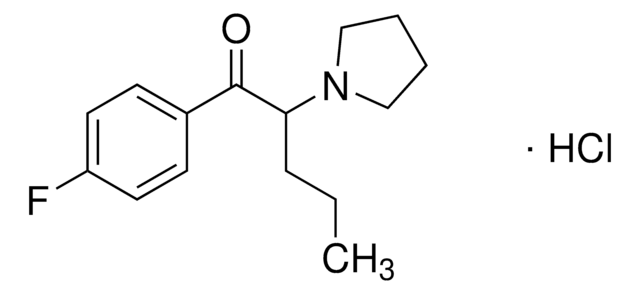 4-Fluoro-alpha-pyrrolidinovalerophenone (4-F-alpha-PVP HCl) hydrochloride solution 1&#160;mg/mL in methanol ((as free base)), certified reference material, ampule of 1&#160;mL, Cerilliant&#174;