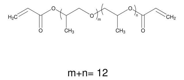 Poly(propylenglycol)diacrylat average Mn ~800, contains 100&#160;ppm BHT as inhibitor, 100&#160;ppm MEHQ as inhibitor