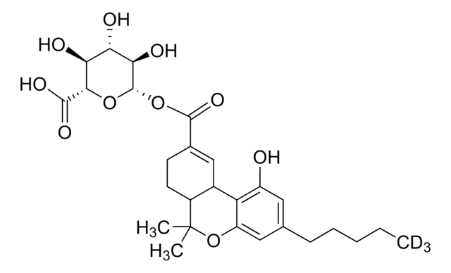 (±)-cis-11-ノル-9-カルボキシ-&#916;9-THC-D3グルクロニド 溶液 100&#160;&#956;g/mL in methanol, ampule of 1&#160;mL, certified reference material, Cerilliant&#174;