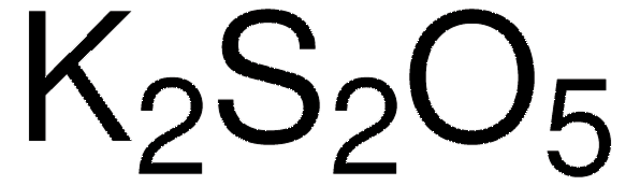 焦亚硫酸钾 puriss., meets analytical specification of Ph.Eur., BP, NF, FCC, E224, 95.0-101.0% (iodometric), powder, 51.8-57.6% sulfur dioxide