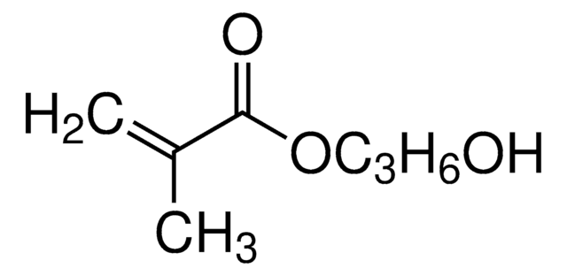 Hydroxypropylmethacrylat Mixture of hydroxypropyl and hydroxyisopropyl methacrylates, 97%, contains 180-220&#160;ppm monomethyl ether hydroquinone as inhibitor