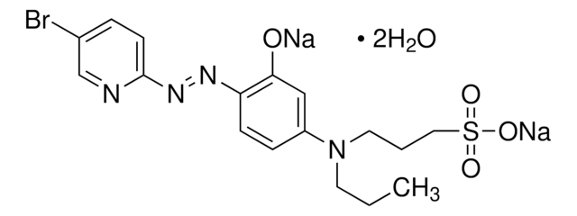 2-（5-溴-2-吡啶偶氮）-5-[ N -丙基- N -（3-磺丙基）氨基] 苯酚 二钠盐 二水合物 &#8805;95.0% (HPLC), for spectrophotometric det. of Zn(II), Cu(II), Fe(II), Co(II), H2O2