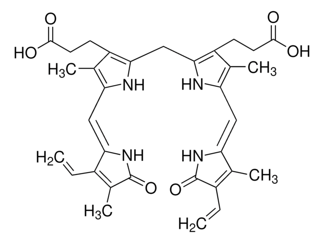 Bilirubin Principal pigment of bile and one of the major end products of hemoglobin decomposition.