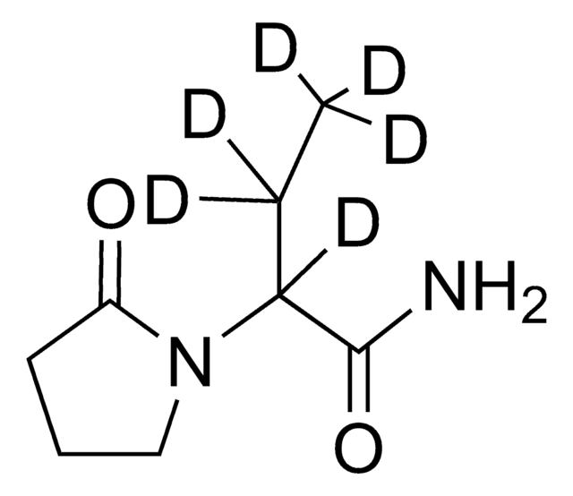 レベチラセタム-D6 溶液 100&#160;&#956;g/mL in methanol, ampule of 1&#160;mL, certified reference material, Cerilliant&#174;