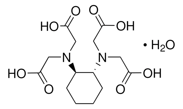 trans-1,2-ジアミノシクロヘキサン-N,N,N&#8242;,N&#8242;-四酢酸 一水和物 ACS reagent, for complexometry, 98%