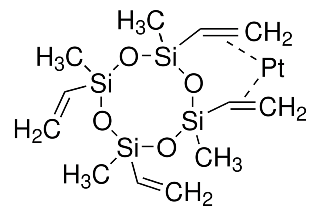 白金(0)-2,4,6,8-テトラメチル-2,4,6,8-テトラビニルシクロテトラシロキサン錯体 溶液 0.104&#160;M in methylvinylcyclosiloxanes