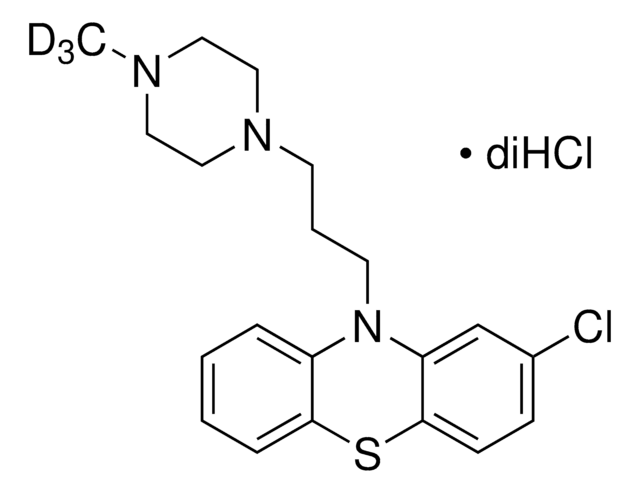 Prochlorperazine-D3 dihydrochloride solution 100&#160;&#956;g/mL (Methanol with 1% 1 M HCl, (as free base)), certified reference material, ampule of 1&#160;mL, Cerilliant&#174;