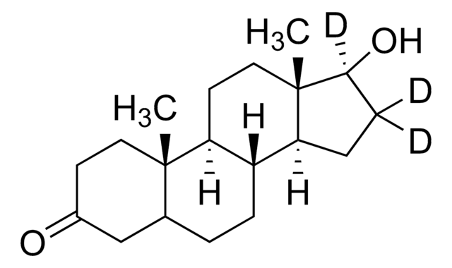 5&#945;-ジヒドロテストステロン-D3 （16,16,17-D3） 溶液 100&#160;&#956;g/mL in methanol, ampule of 1&#160;mL, certified reference material, Cerilliant&#174;