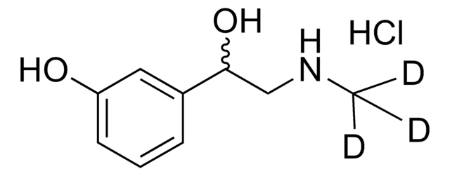 (±)-Phenylephrine-d3 hydrochloride solution 100&#160;&#956;g/mL in methanol with 5% 1 M HCl (as free base), ampule of 1&#160;mL, certified reference material, Cerilliant&#174;