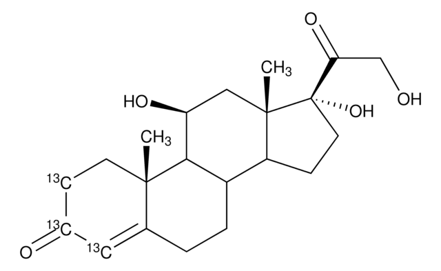 氢化可的松-2,3,4-13C3 溶液 100&#160;&#956;g/mL in methanol, 99 atom % 13C, 98% (CP)