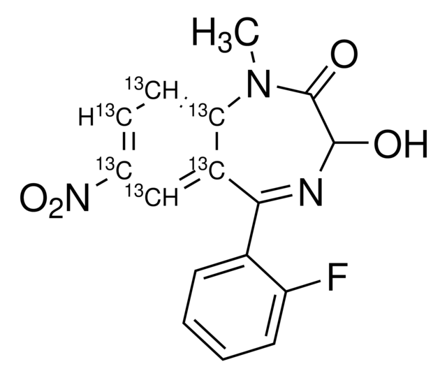 3-Hydroxyflunitrazepam-13C6 solution 100&#160;&#956;g/mL in acetonitrile, certified reference material, ampule of 1&#160;mL, Cerilliant&#174;