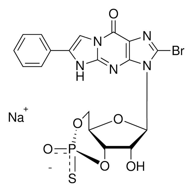 Rp-8-Bromo-&#946;-phenyl-1,N2-ethenoguanosine 3&#8242;,5&#8242;-cyclic monophosphorothioate sodium salt &#8805;98% (HPLC), powder