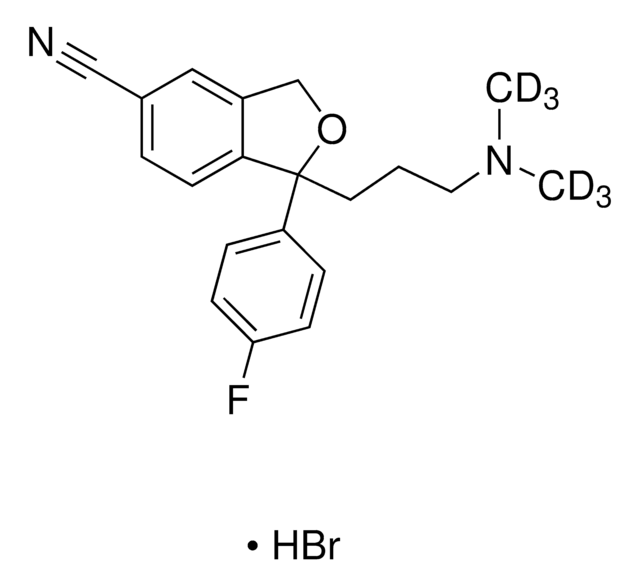 Citalopram-D6 -hydrobromid -Lösung 100&#160;&#956;g/mL in methanol (as free base), ampule of 1&#160;mL, certified reference material, Cerilliant&#174;