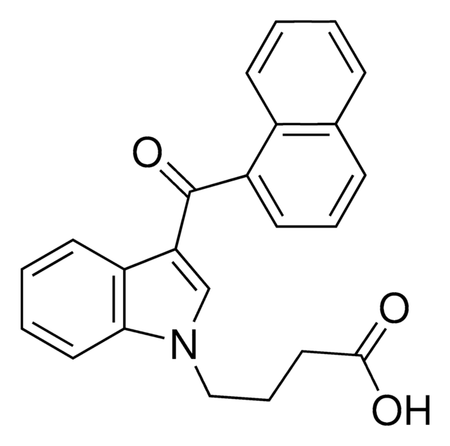 JWH-073 4-Butanoic acid metabolite solution 100&#160;&#956;g/mL in methanol, ampule of 1&#160;mL, certified reference material, Cerilliant&#174;