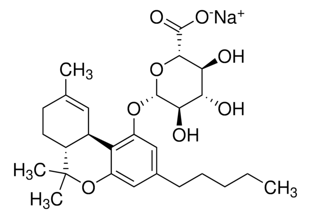 (-)-delta9-THC-O-beta-D-glucuronide sodium salt solution 100&#160;&#956;g/mL (Degassed Methanol, (as free carboxylate)), certified reference material, ampule of 1&#160;mL, Cerilliant&#174;