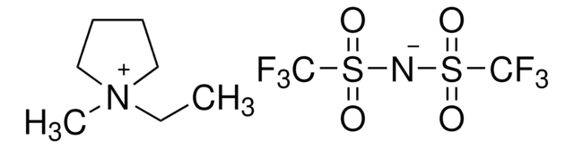 1-エチル-1-メチルピロリジニウムビス(トリフルオロメチルスルホニル)イミド &#8805;99%, H2O &lt;500&#160;ppm