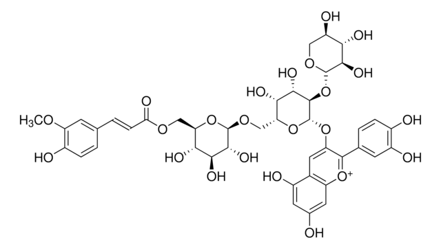 Cyanidin 3-O-[&#946;-D-Xylopyranosyl-(1,2)-[(4-hydroxy-3-methoxycinnamoyl)-(6)-&#946;-D-glucopyranosyl-(1,6)]-&#946;-D-galactopyranoside] &#8805;85% (LC/MS-UV)