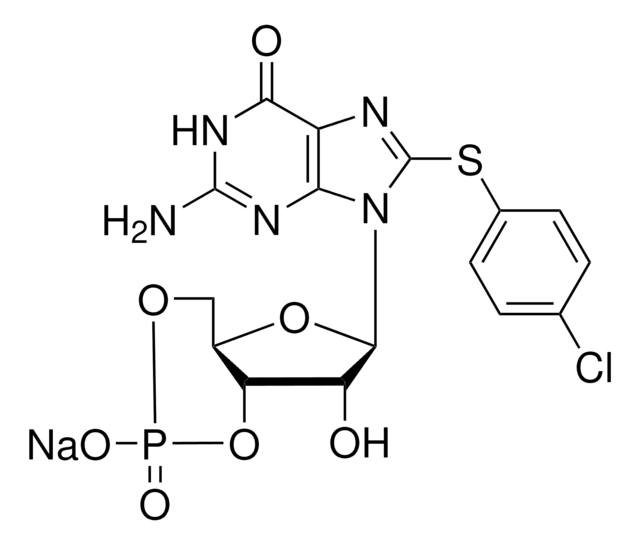 8-(4-Chlorophenylthio)-guanosine 3&#8242;,5&#8242;-cyclic monophosphate sodium salt &#8805;95% (HPLC), powder