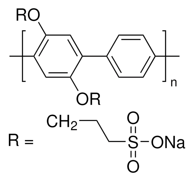 ポリ(2,5-ビス(3-スルホナトプロポキシ)-1,4-フェニレン, 二ナトリウム塩-alt-1,4-フェニレン) light emitting, fluorescence &#955;em&#160;424&#160;nm in H2O