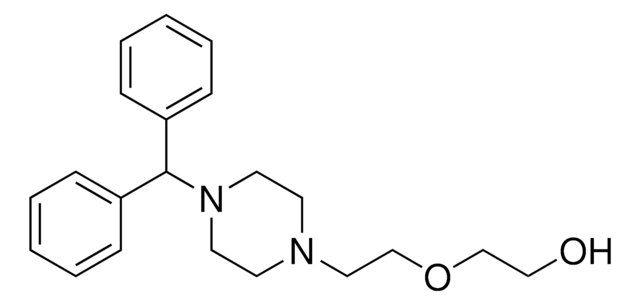 2-[2-[4-(Diphenylmethyl)-1-piperazinyl]-ethoxy]-ethanol certified reference material, TraceCERT&#174;, Manufactured by: Sigma-Aldrich Production GmbH, Switzerland