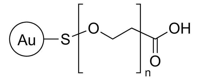 Gold nanoparticles 50&#160;nm diameter, carboxylic acid functionalized, PEG 5000 coated, dispersion in H2O