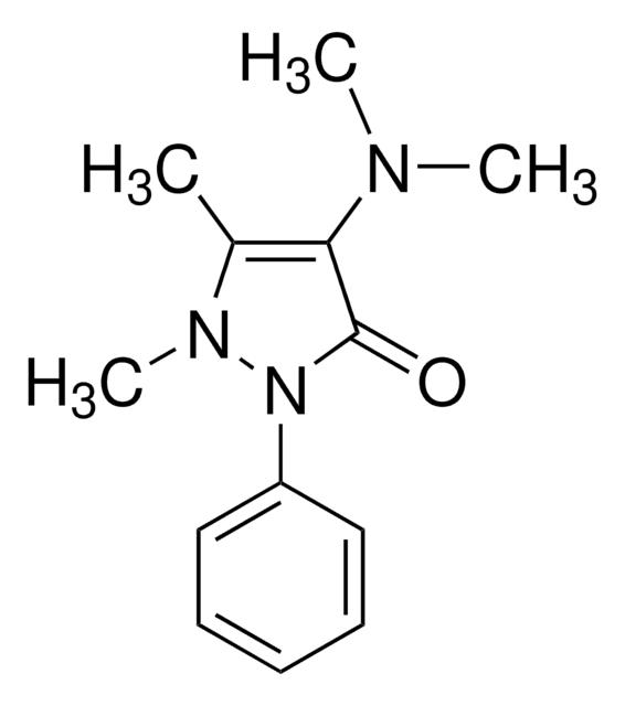 4-ジメチルアミノアンチピリン Pharmaceutical Secondary Standard; Certified Reference Material, certified reference material, pharmaceutical secondary standard, pkg of 100&#160;mg