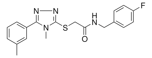 N-(4-F-BENZYL)-2-((4-ME-5-(3-ME-PHENYL)-4H-1,2,4-TRIAZOL-3-YL)SULFANYL)ACETAMIDE AldrichCPR