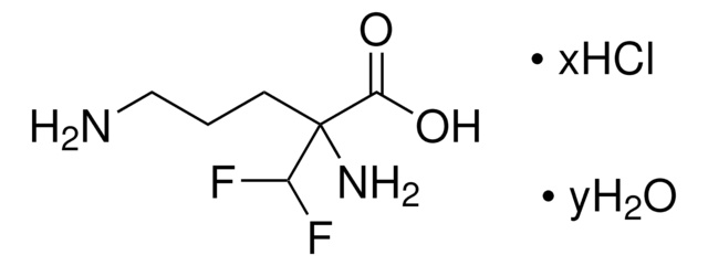 DL-&#945;-ジフルオロメチルオルニチン 塩酸塩 水和物 solid, &#8805;97% (NMR)