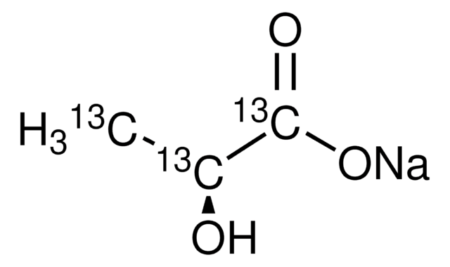 L-乳酸钠-13C3 溶液 endotoxin tested, 45-55&#160;% (w/w) in H2O, &#8805;99 atom % 13C, &#8805;98% (CP)