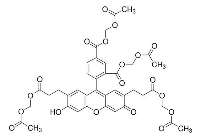 2',7'-ビス(2-カルボキシエチル)-5(6)-カルボキシフルオレセイン テトラキス(アセトキシメチル) エステル BioReagent, for fluorescence