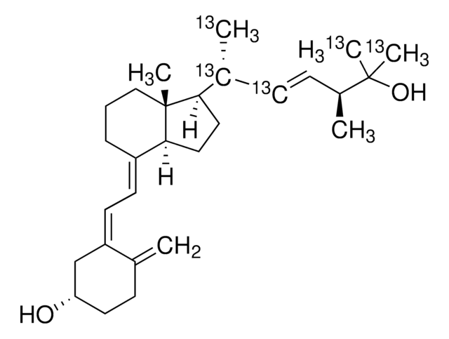 25-Hydroxyvitamin D2-(20,21,22,26,27-13C5) solution 50&#160;&#956;g/&#956;L in ethanol, &#8805;98 atom % 13C, &#8805;95% (CP)