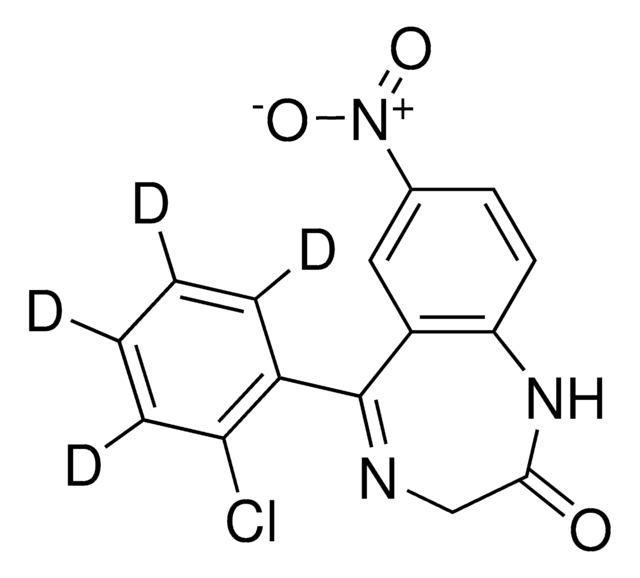 Clonazepam-d4 溶液 100&#160;&#956;g/mL in methanol, ampule of 1&#160;mL, certified reference material, Cerilliant&#174;