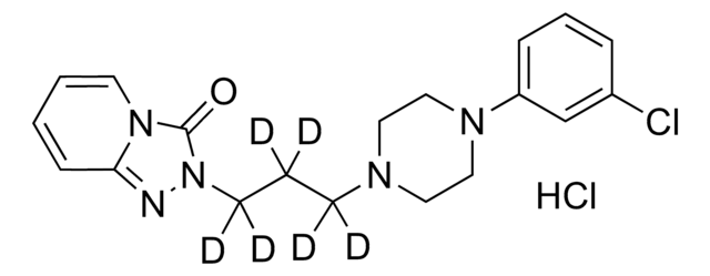 Trazodone-D6 hydrochloride solution 100&#160;&#956;g/mL in methanol (as free base), ampule of 1&#160;mL, certified reference material, Cerilliant&#174;