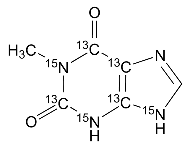 1-Methylxanthine-2,4,5,6-13C4, 1,3,9-15N3 &#8805;98 atom %, &#8805;98% (CP)