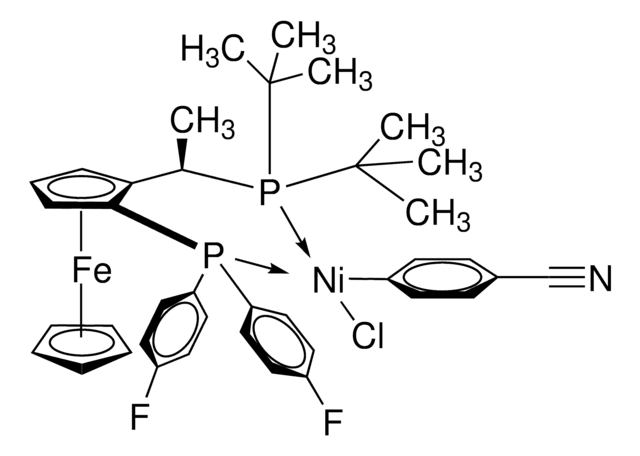 Chloro(4-cyanophenyl)[(R)-1-[(S)-2-[bis(4-fluorophenyl]phosphino]ferrocenyl]ethyldi-tert-butylphosphine]nickel(II) &#8805;95%